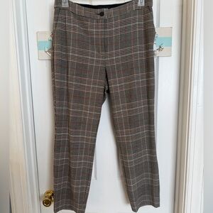 Express Plaid Stretch Ankle High Rise Pants Sz 12 R